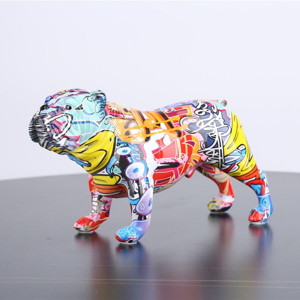 Colorful Bulldog Figurine