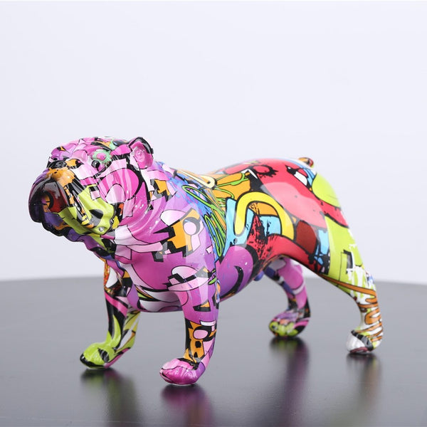 Colorful Bulldog Figurine
