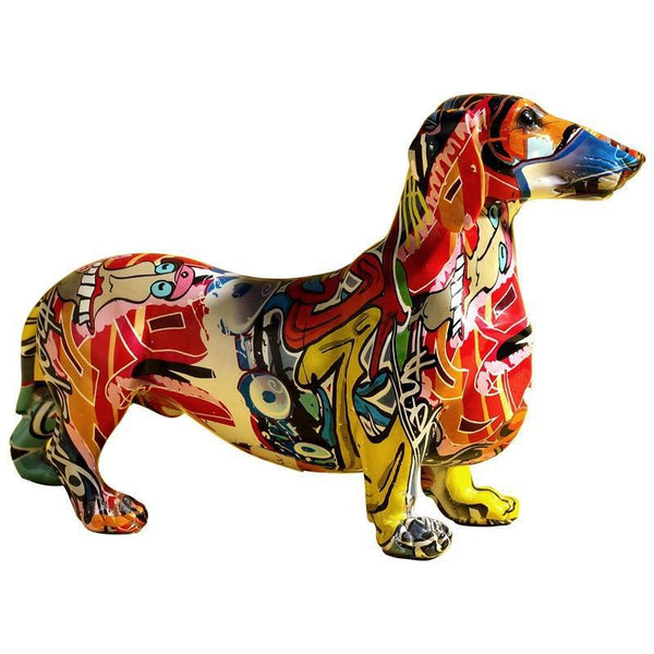 Colorful Dachshund Figurine