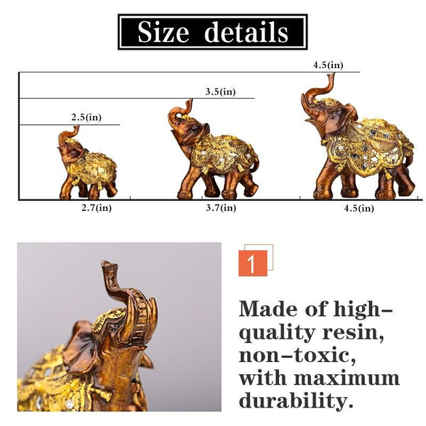 Feng Shui Resin Elephant Statue