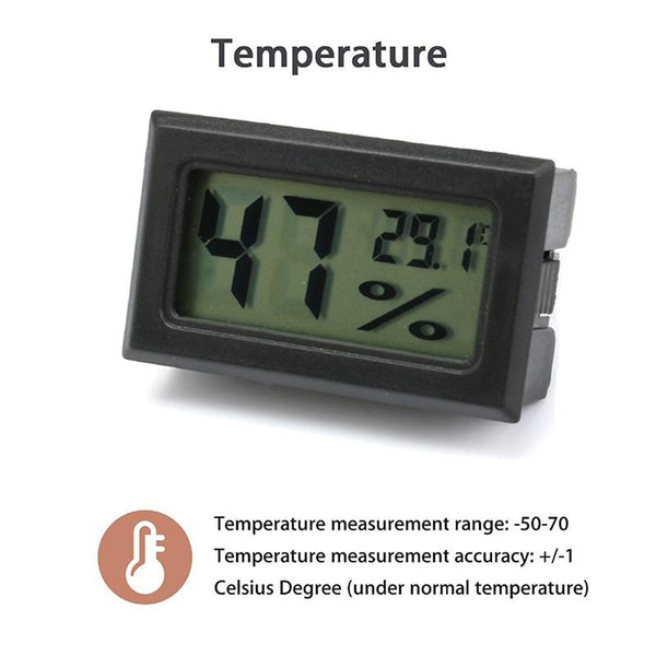 High Accuracy Digital Thermometer Hygrometer For Reptiles