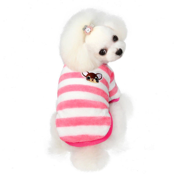 Doggo Print Colorful Warm Fleece 2 Leg Pet Clothes