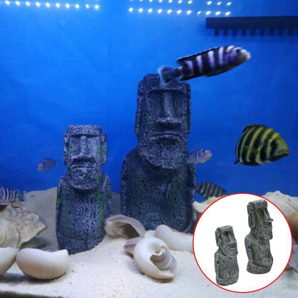 Easter Island Statue Resin Ornament Aquarium Landscape Decoration