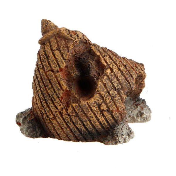 Resin Ancient Egyptian Pharaoh Sphinx Head Ruins Statue Aquarium Decorations