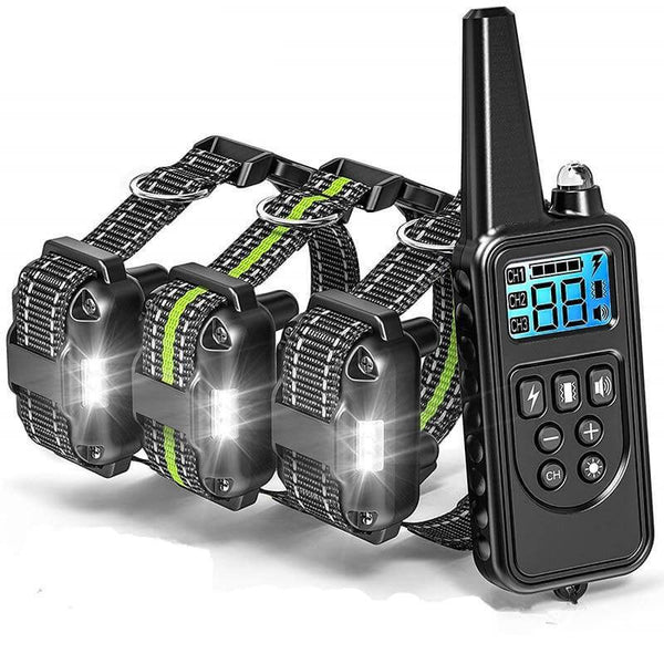 800m Electric Dog Training Collar with LCD Display Remote Waterproof Rechargeable Shock Vibration Sound Trainer