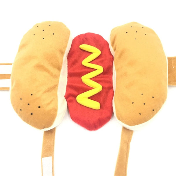 Funny Hot Dog Pet Clothes Cute Halloween Cosplay Costume
