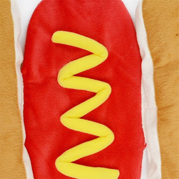 Funny Hot Dog Pet Clothes Cute Halloween Cosplay Costume