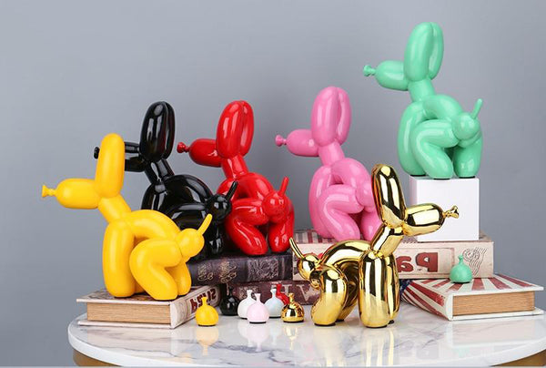 Funny Pooping Balloon Poodle Figurine
