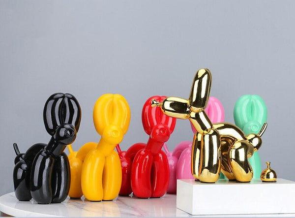 Funny Pooping Balloon Poodle Figurine