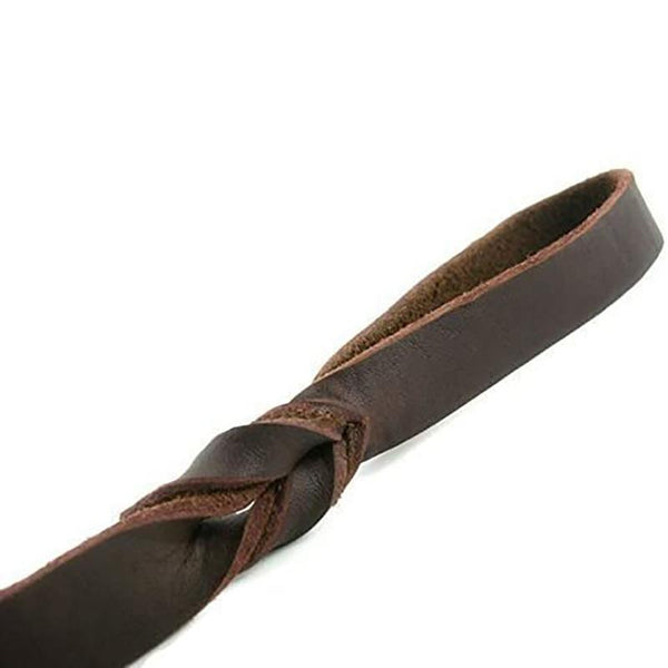 Strong Leather Dog Leash Durable Handmade Braided Lead 0.5-1.5m Length