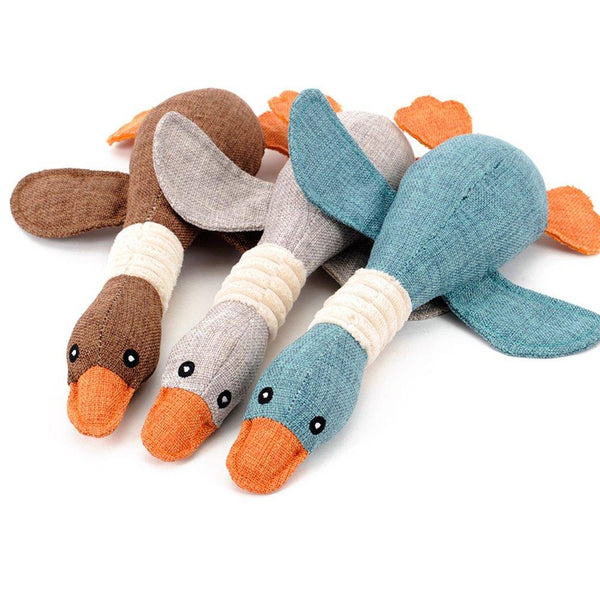 Goose Shape Plush Pet Toys with Sounds