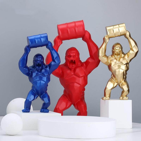 Barrel Gorilla Figurine