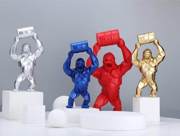 Barrel Gorilla Figurine