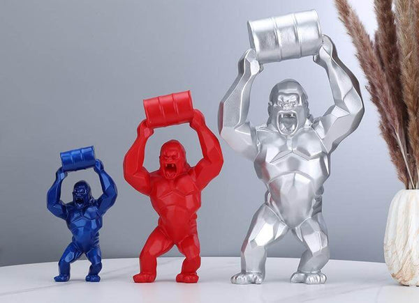 Barrel Gorilla Figurine