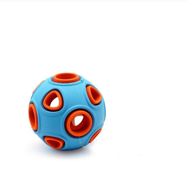 Pet Dog Ball Chew Toy Rubber Snack Dogs Training Ball Outdoor Play with Sound/Lights