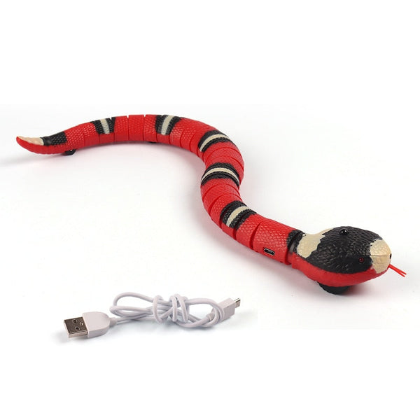 Interactive Cat Toys Automatic Electronic Snake Teasing USB Rechargeable Kitten Toy