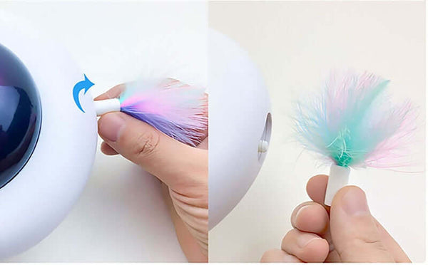 Automatic Cat Teaser Toy Interactive Electric Feather Teasing