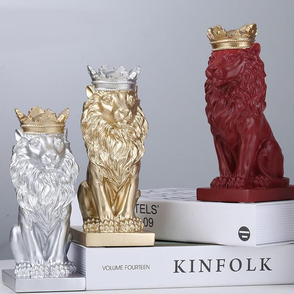 King Lion Resin Statue