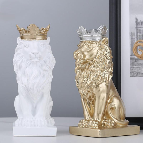 King Lion Resin Statue