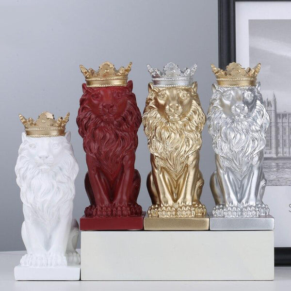 King Lion Resin Statue
