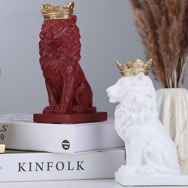 King Lion Resin Statue