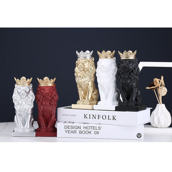 King Lion Resin Statue