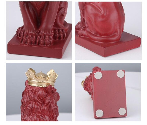 King Lion Resin Statue