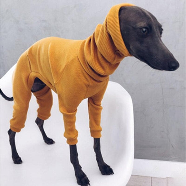 Knitted Greyhound Clothes Lightweight Jumpsuit for Medium Large Dogs