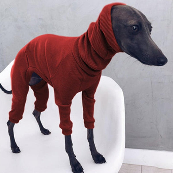 Knitted Greyhound Clothes Lightweight Jumpsuit for Medium Large Dogs