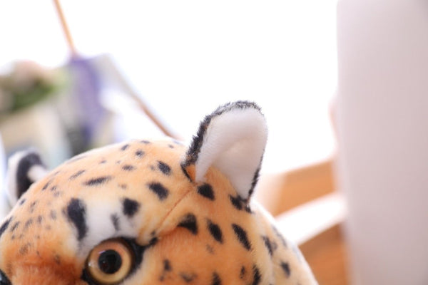 Lifelike Leopard Plush Toy Soft Stuffed Big Cat Doll 30-120cm