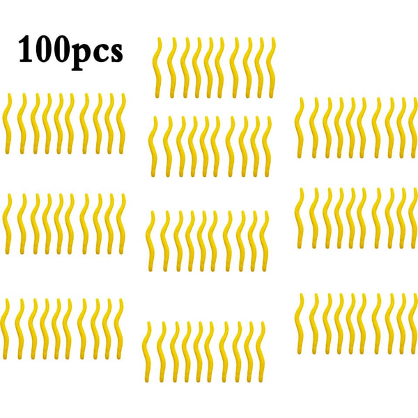 100 Piece Lifelike Worm Soft Lure Earthworm Silicone Artificial Fishing Bait