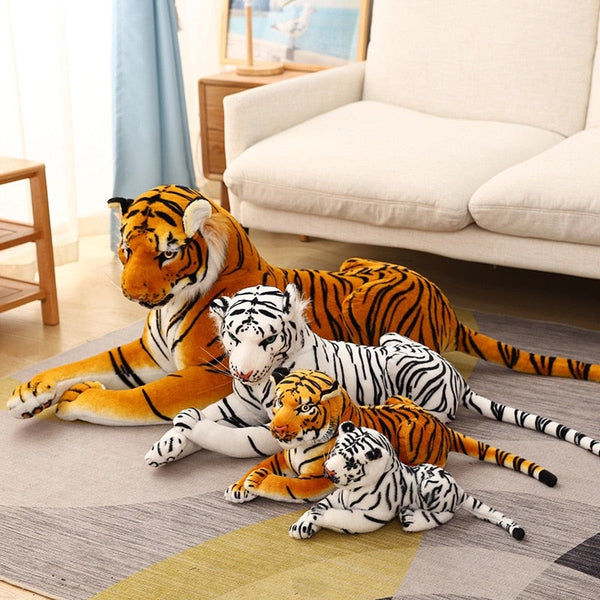 Lifelike Giant Plush Tiger Toy Stuffed Animal Big Cat Doll Cub-Adult Version