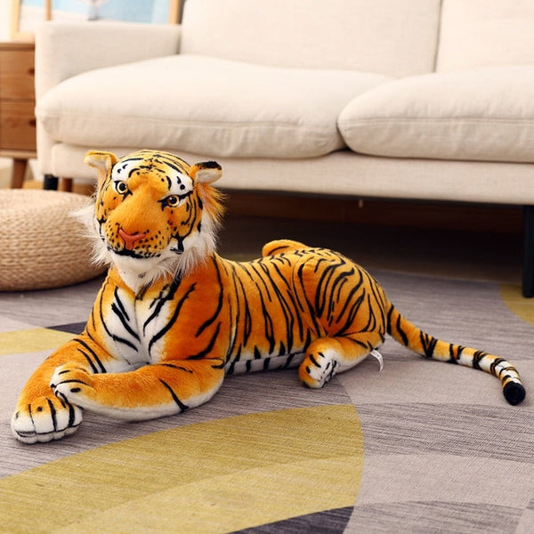 Lifelike Giant Plush Tiger Toy Stuffed Animal Big Cat Doll Cub-Adult Version