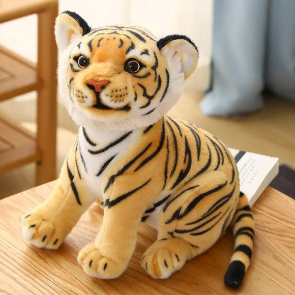 Lifelike Giant Plush Tiger Toy Stuffed Animal Big Cat Doll Cub-Adult Version