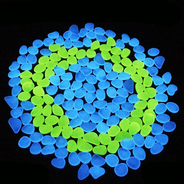 Glow In The Dark Luminous Pebble Stones Fish Tank Aquarium Decoration