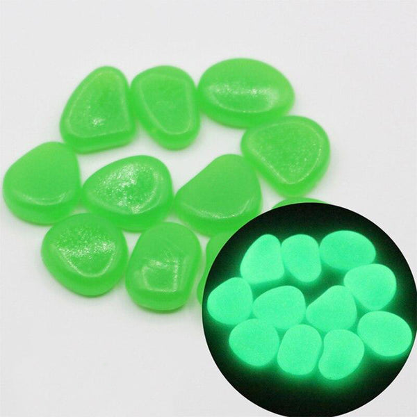 Glow In The Dark Luminous Pebble Stones Fish Tank Aquarium Decoration