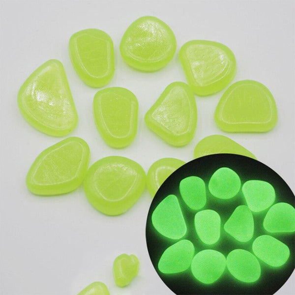 Glow In The Dark Luminous Pebble Stones Fish Tank Aquarium Decoration