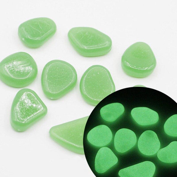 Glow In The Dark Luminous Pebble Stones Fish Tank Aquarium Decoration