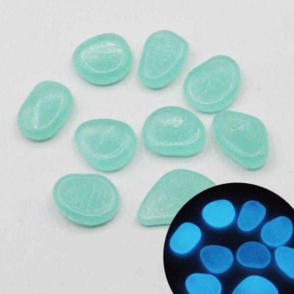 Glow In The Dark Luminous Pebble Stones Fish Tank Aquarium Decoration