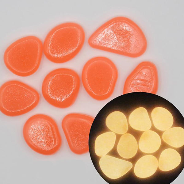 Glow In The Dark Luminous Pebble Stones Fish Tank Aquarium Decoration