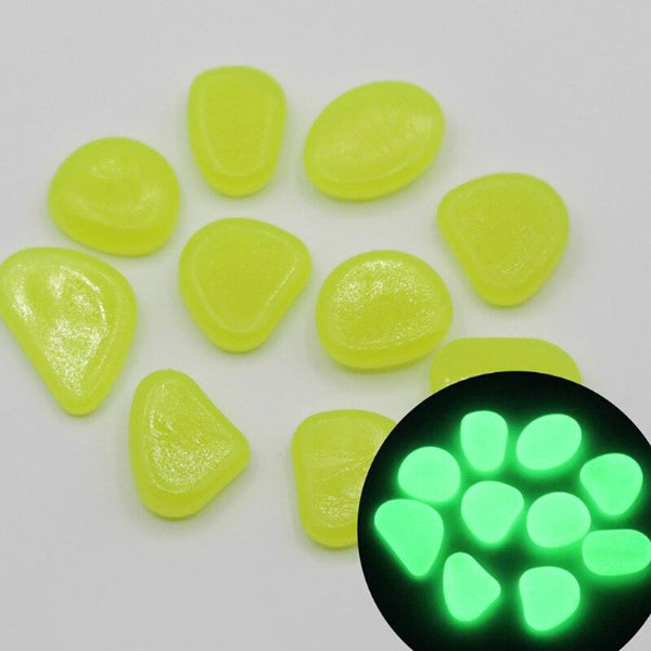 Glow In The Dark Luminous Pebble Stones Fish Tank Aquarium Decoration