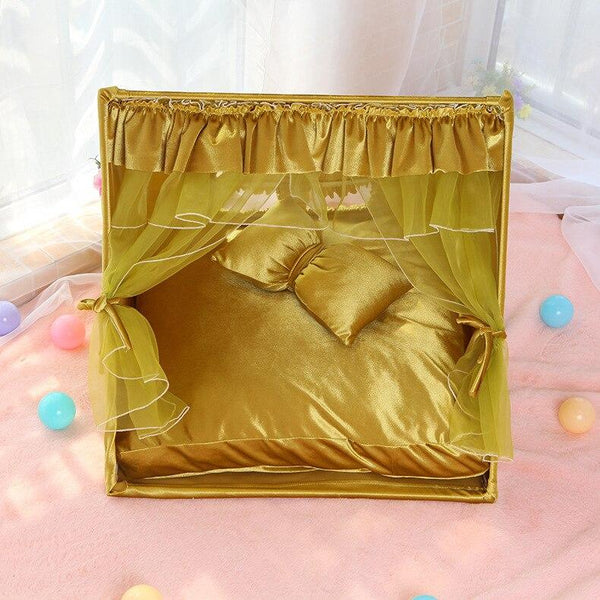 Pet Luxury Tent with Mat Cushion Cat, Dog Bed Condo House Shelter