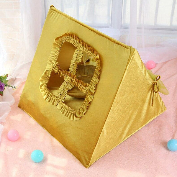 Pet Luxury Tent with Mat Cushion Cat, Dog Bed Condo House Shelter