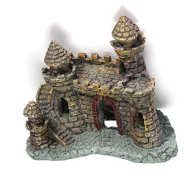 Resin Mini Castle Aquarium Landscape Ornament Fish Tank Decoration Statue