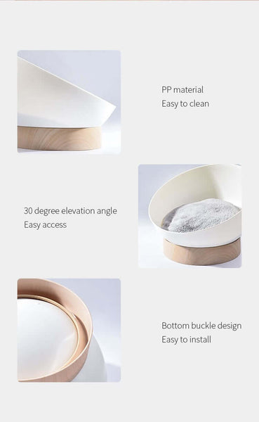 Cat Bed with Washable Velvet Cushion Enclosed Premium Pet Bed Modern, Decorative Design