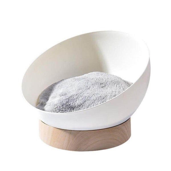 Cat Bed with Washable Velvet Cushion Enclosed Premium Pet Bed Modern, Decorative Design