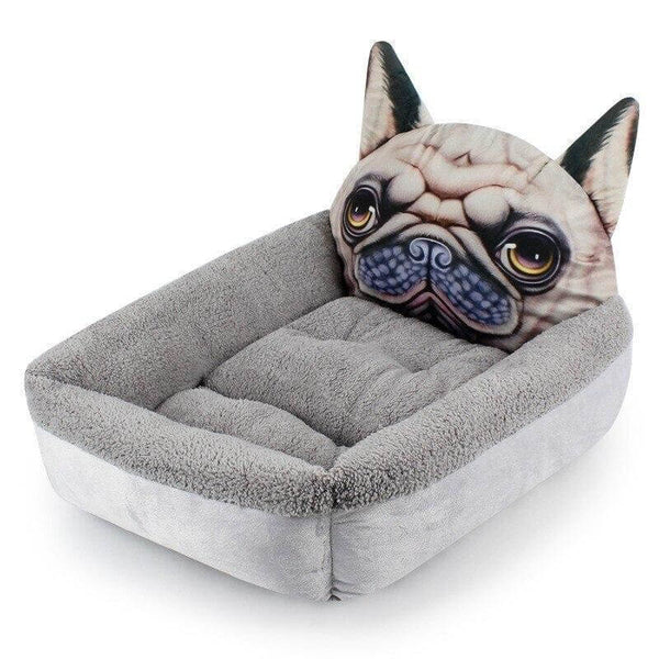 3D Mops Design Sofa Bed Dog Washable Plush Sleeping Cozy Soft Pet Cushion