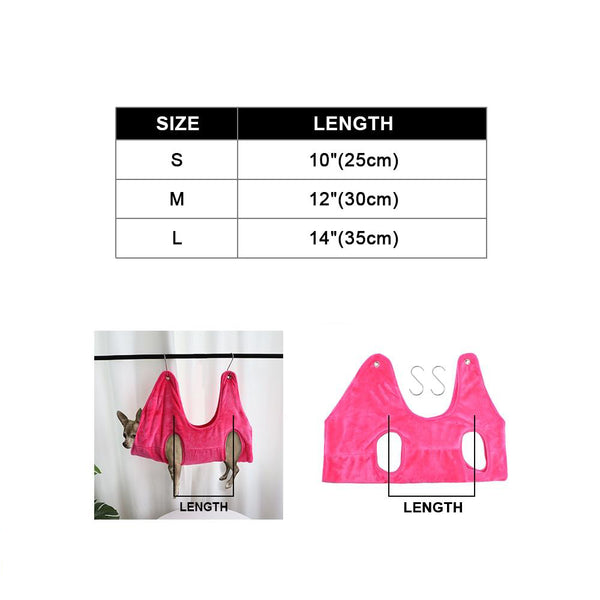 Pet Grooming Helper Hammock Cat, Dog Restraint Bag for Nail Trimming, Bathing - Sizes