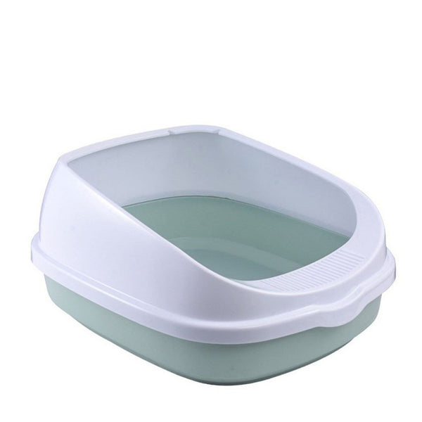Pet Toilet Anti Splash Litter Box Tray with Shovel - Green Color