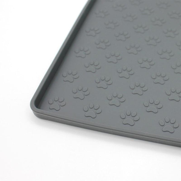 Pet Waterproof Paw Print Placemat Silicone Food Bowl Tray Mat For Dogs Cats